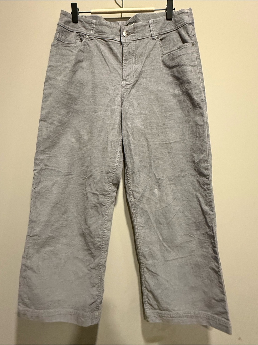 Toad&Co Light Gray Corduroy Wide-Leg Pants